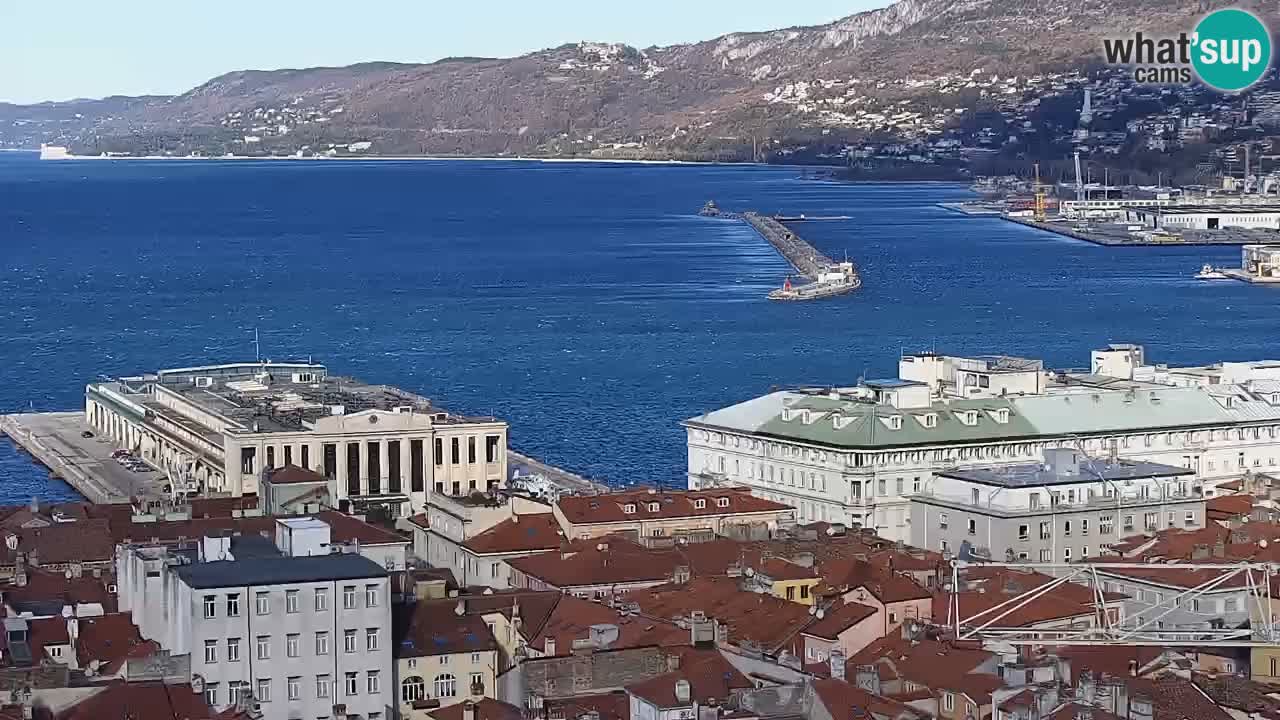 Webcam Trieste – View from sanctuary Monte Grisa