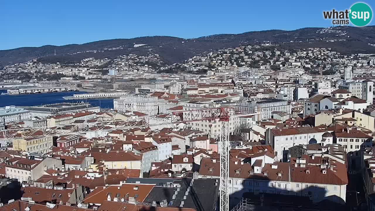 Live webcam Trieste – Panorama della città, del Golfo, stazione marittima e del castello di Miramare