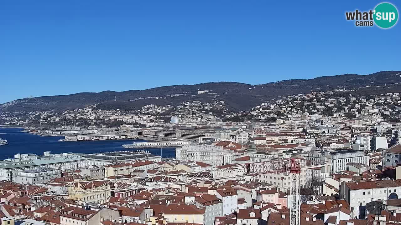 Live webcam Trieste – Panorama della città, del Golfo, stazione marittima e del castello di Miramare