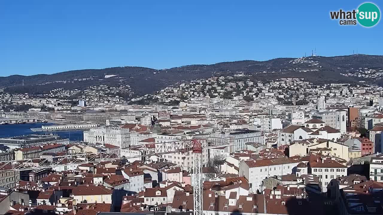 Live webcam Trieste – Panorama of the city, the Gulf, the maritime station and the Miramare castle