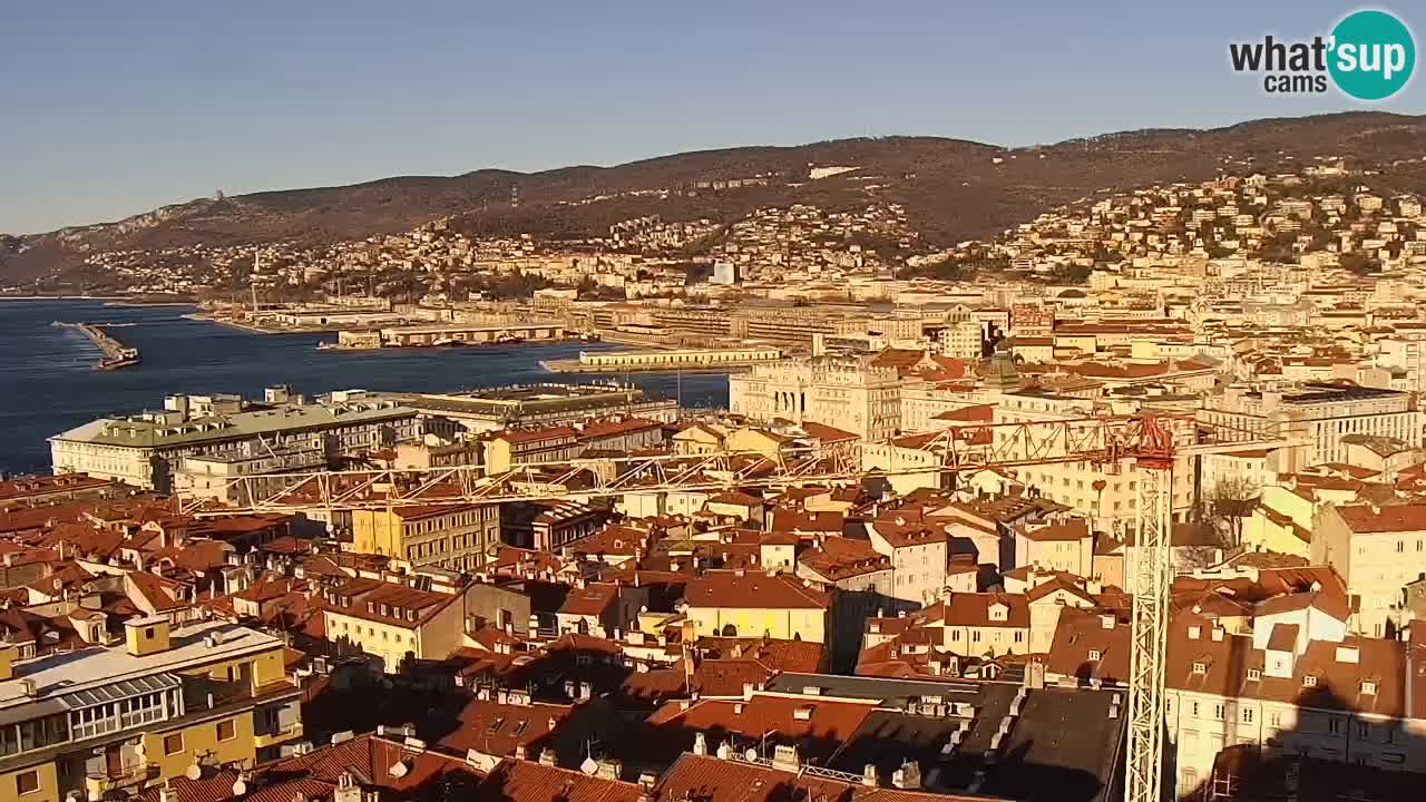 Webcam Trieste – View from sanctuary Monte Grisa