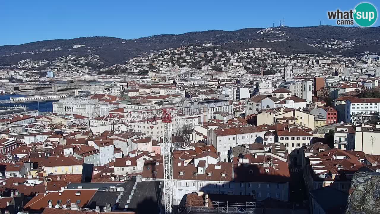 Webcam en vivo Trieste, ciudad, golfo, puerto y castillo de Miramare