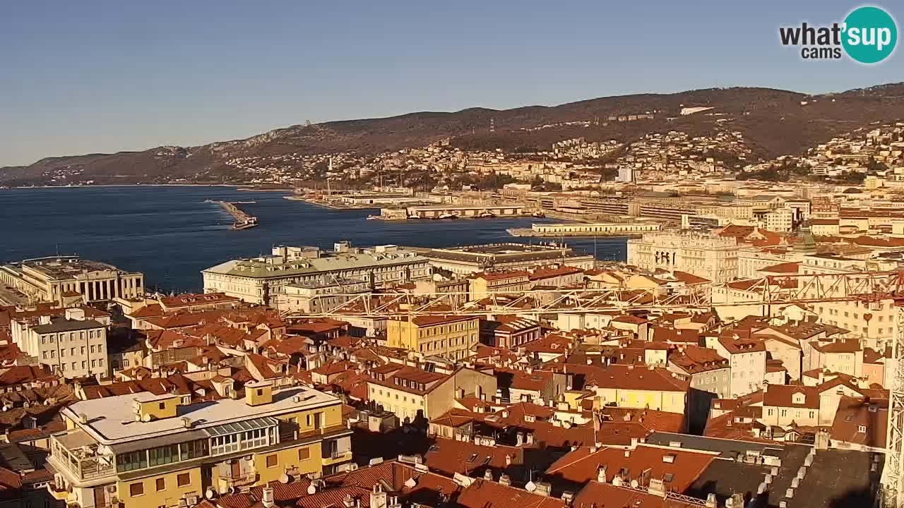 Webcam Trieste – View from sanctuary Monte Grisa