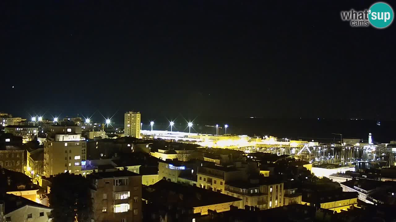 Webcam en direct Trieste, ville, golfe, port et château de Miramare