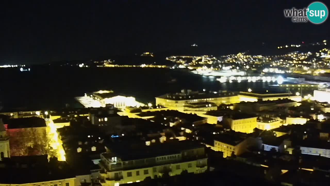 Live webcam Trieste – Panorama della città, del Golfo, stazione marittima e del castello di Miramare