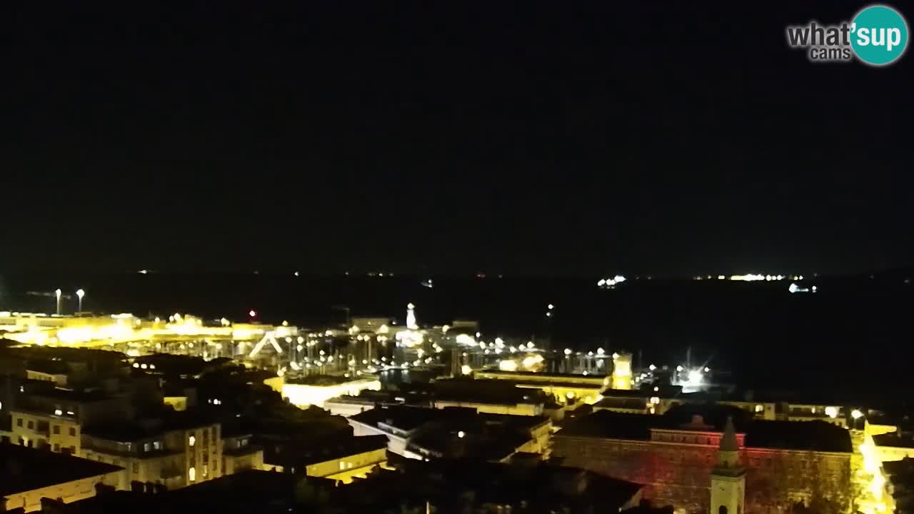 Live webcam Trieste – Panorama della città, del Golfo, stazione marittima e del castello di Miramare