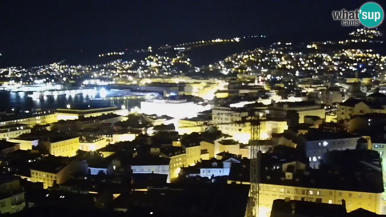 Live webcam Trieste – Panorama of the city, the Gulf, the maritime station and the Miramare castle