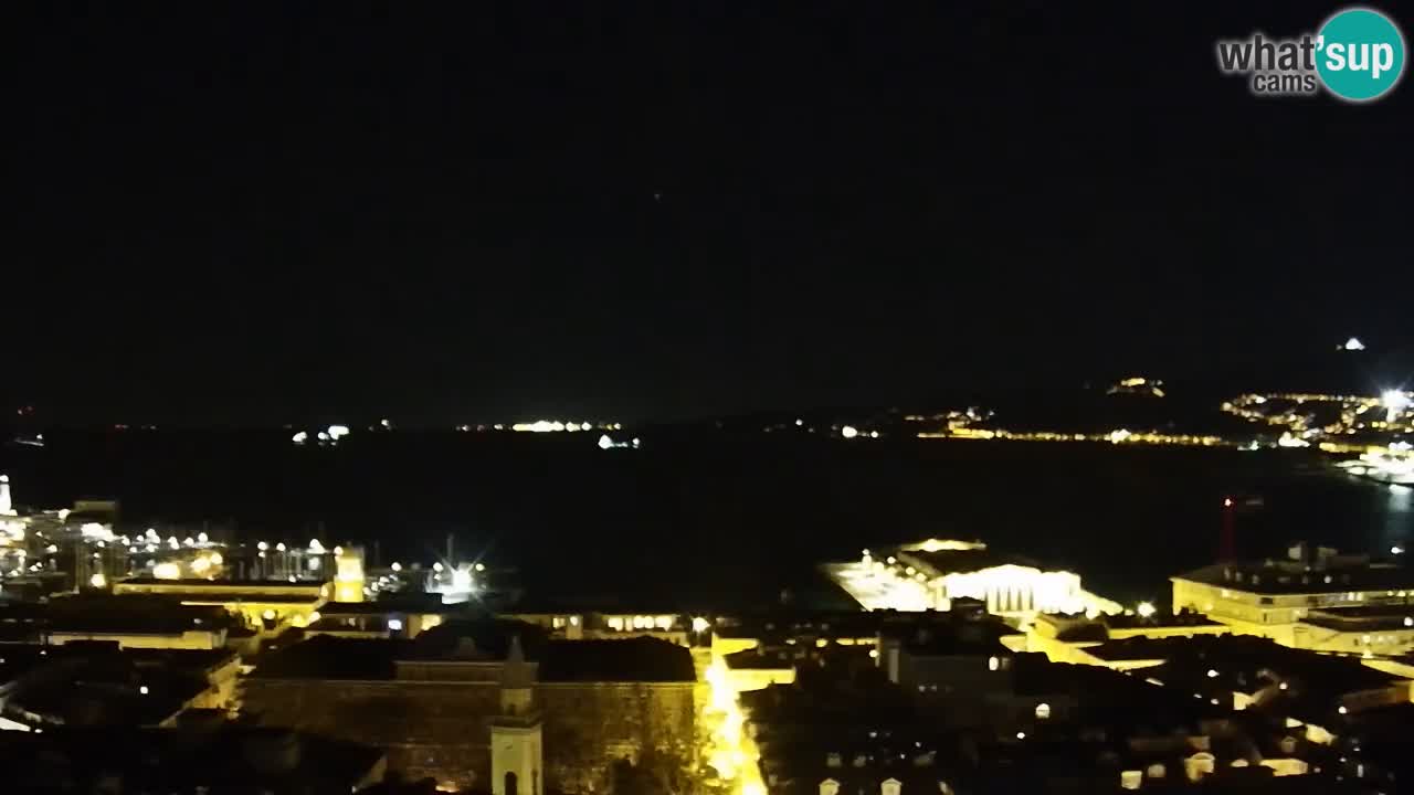 Webcam en vivo Trieste, ciudad, golfo, puerto y castillo de Miramare