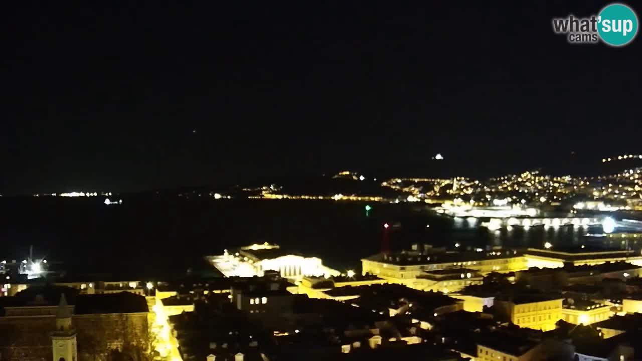 Live webcam Trieste – Panorama della città, del Golfo, stazione marittima e del castello di Miramare