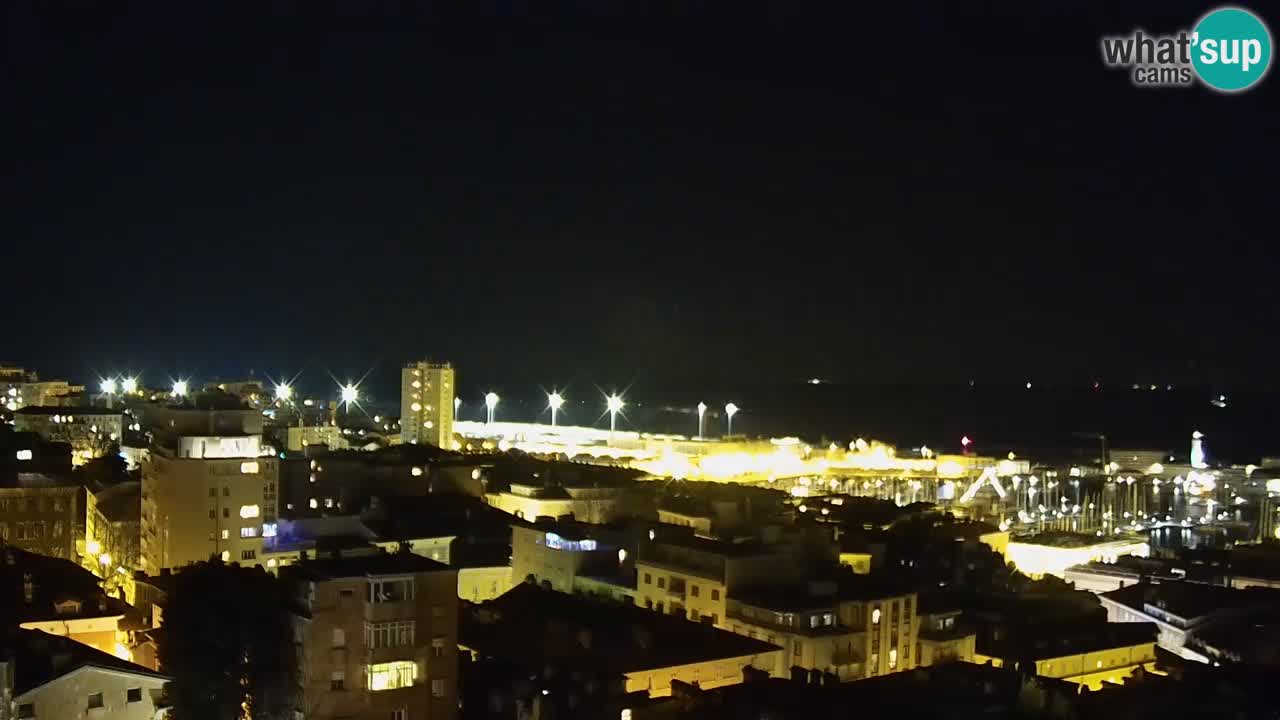 Webcam en direct Trieste, ville, golfe, port et château de Miramare