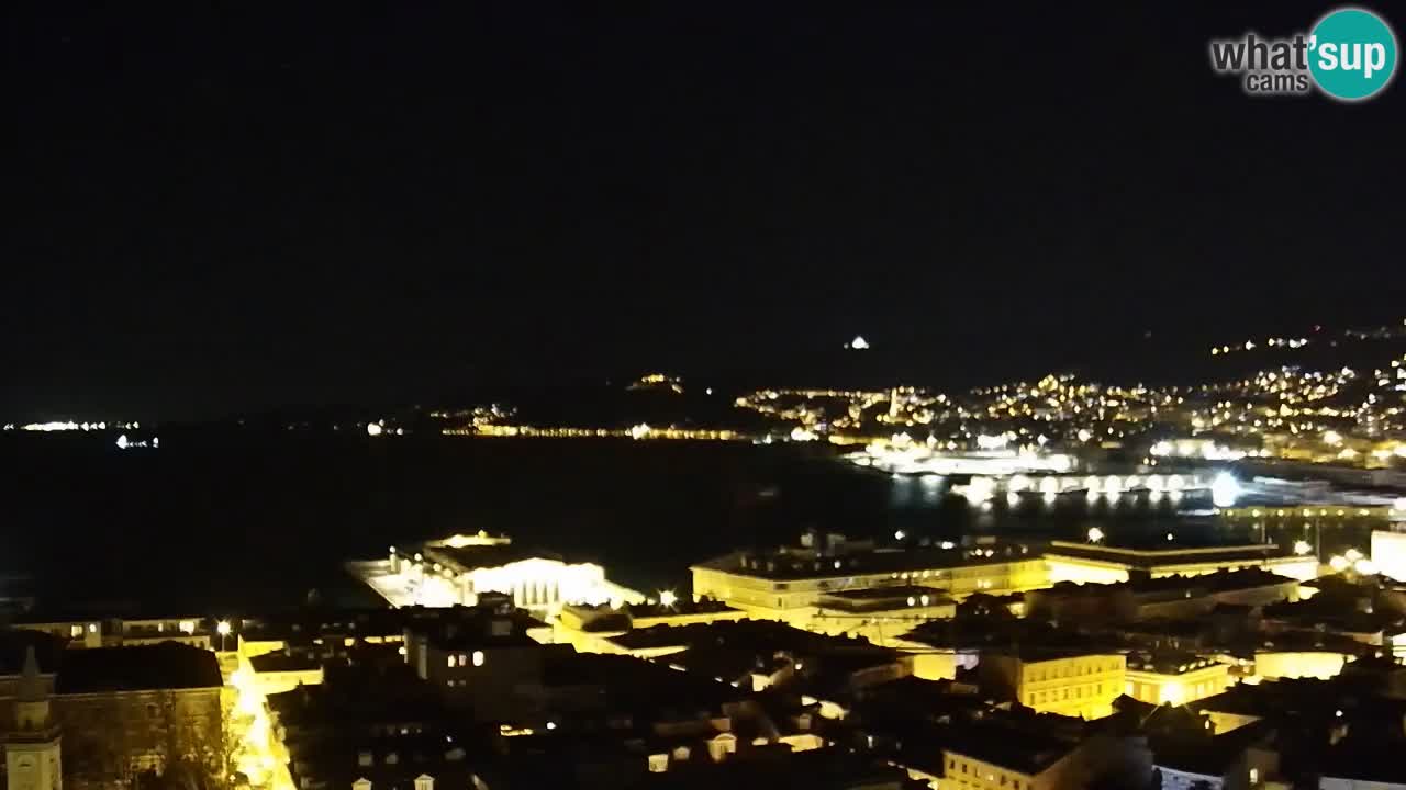 Webcam en direct Trieste, ville, golfe, port et château de Miramare