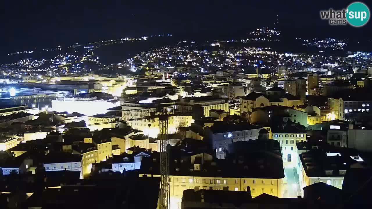 Webcam en vivo Trieste, ciudad, golfo, puerto y castillo de Miramare