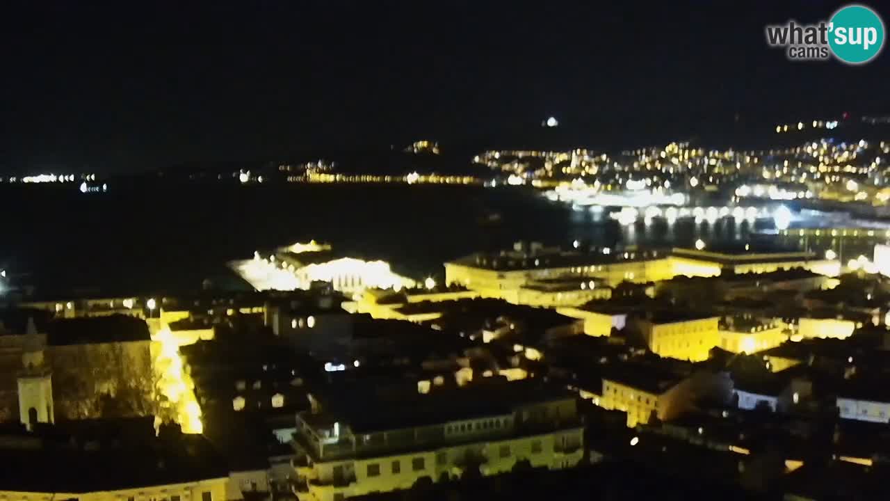 Webcam en vivo Trieste, ciudad, golfo, puerto y castillo de Miramare