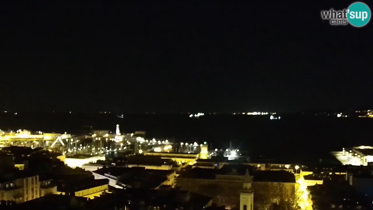 Webcam en vivo Trieste, ciudad, golfo, puerto y castillo de Miramare