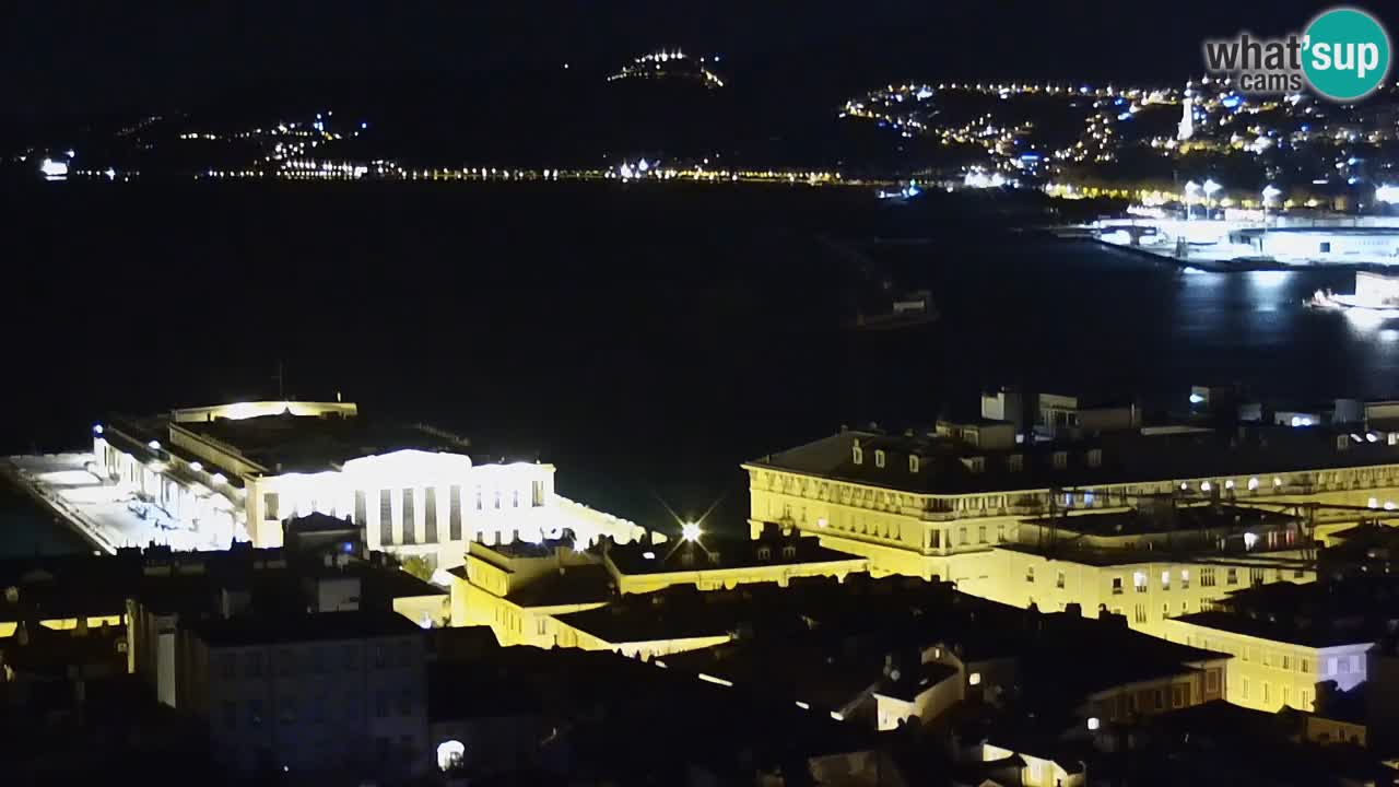 Live webcam Trieste – Panorama of the city, the Gulf, the maritime station and the Miramare castle