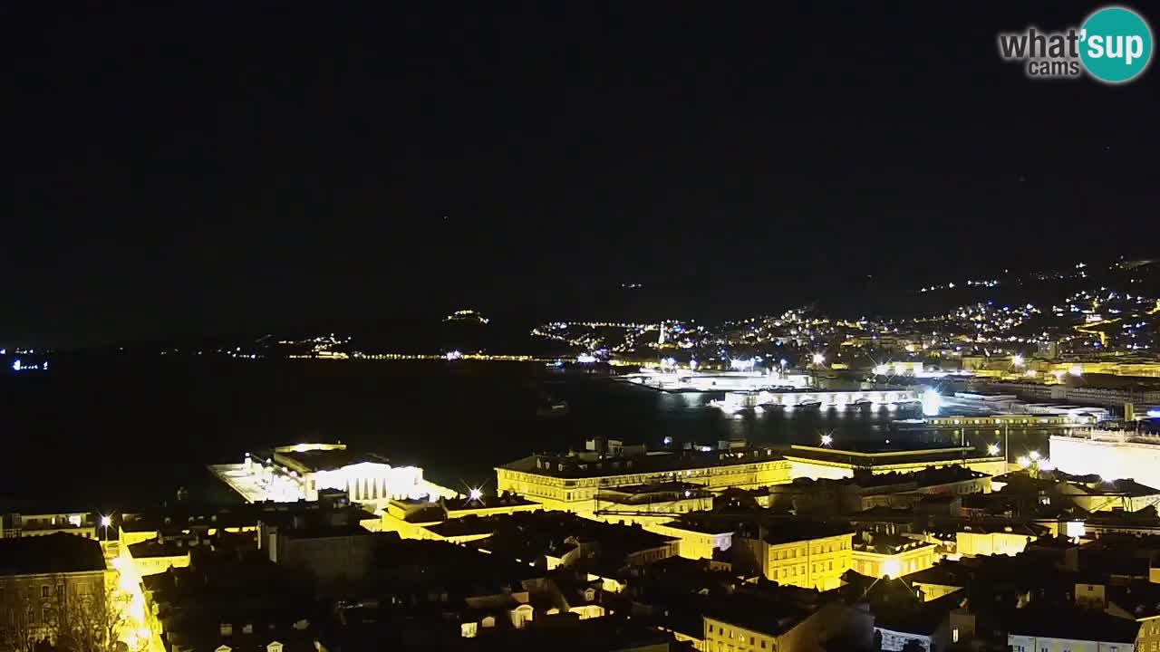 Live webcam Trieste – Panorama of the city, the Gulf, the maritime station and the Miramare castle