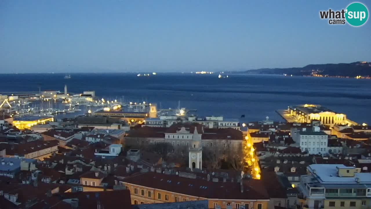 Live webcam Trieste – Panorama della città, del Golfo, stazione marittima e del castello di Miramare