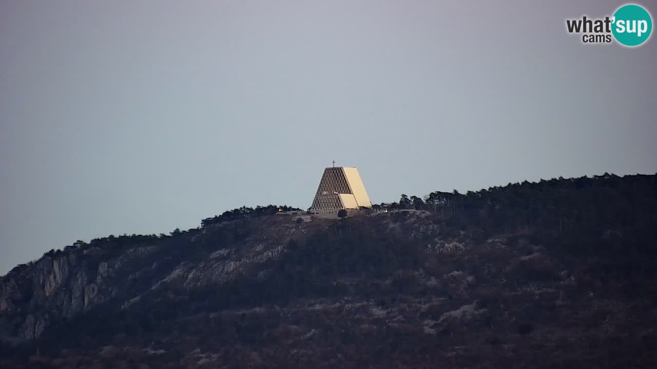 Spletna kamera v živo Trst – Panorama mesta, zaliva, pomorske postaje in gradu Miramar