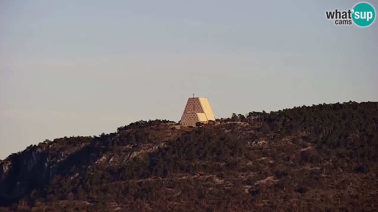 Webcam Trieste – View from sanctuary Monte Grisa