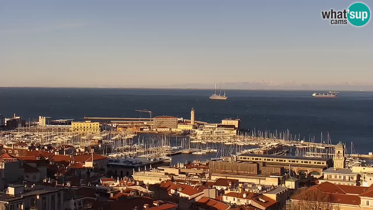 Live-Webcam Triest – Panorama der Stadt, des Golfs, der Seestation und des Schlosses Miramare