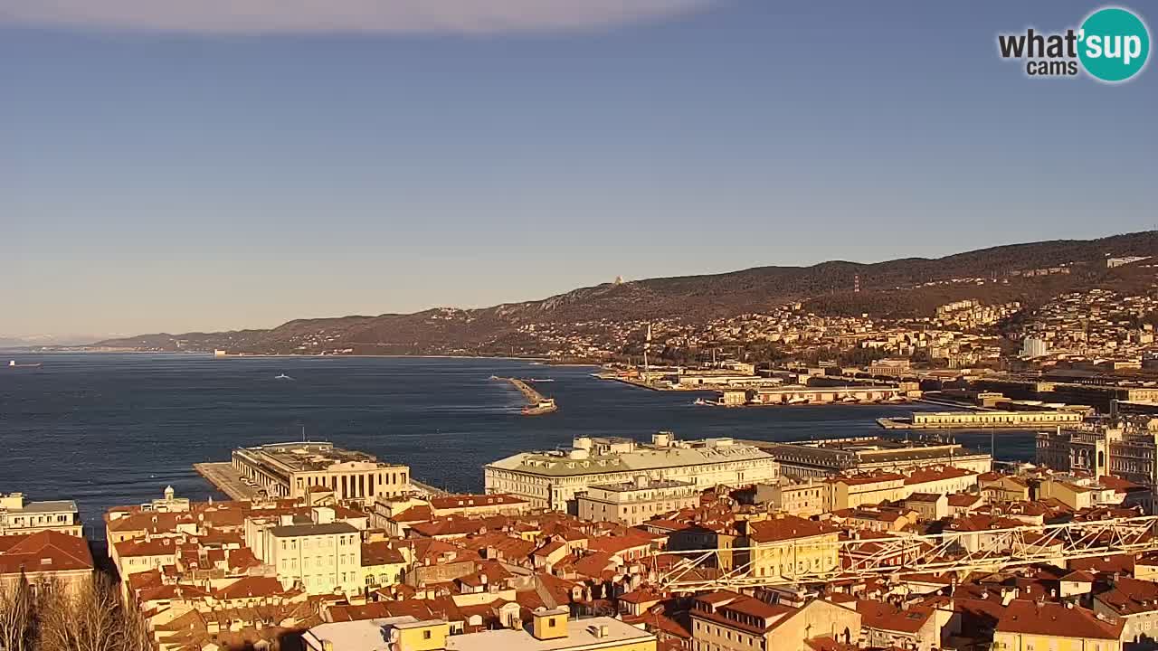 Webcam Trieste – View from sanctuary Monte Grisa