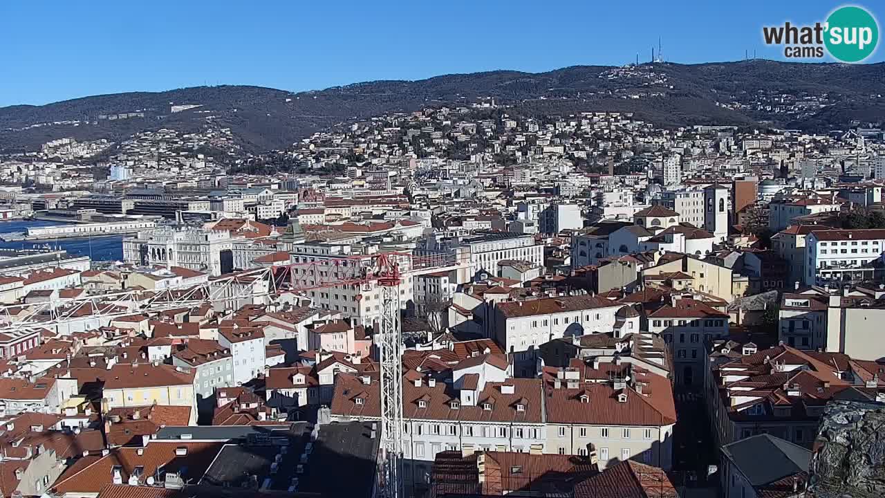 Live webcam Trieste – Panorama of the city, the Gulf, the maritime station and the Miramare castle