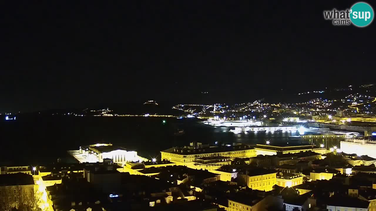 Live webcam Trieste – Panorama of the city, the Gulf, the maritime station and the Miramare castle