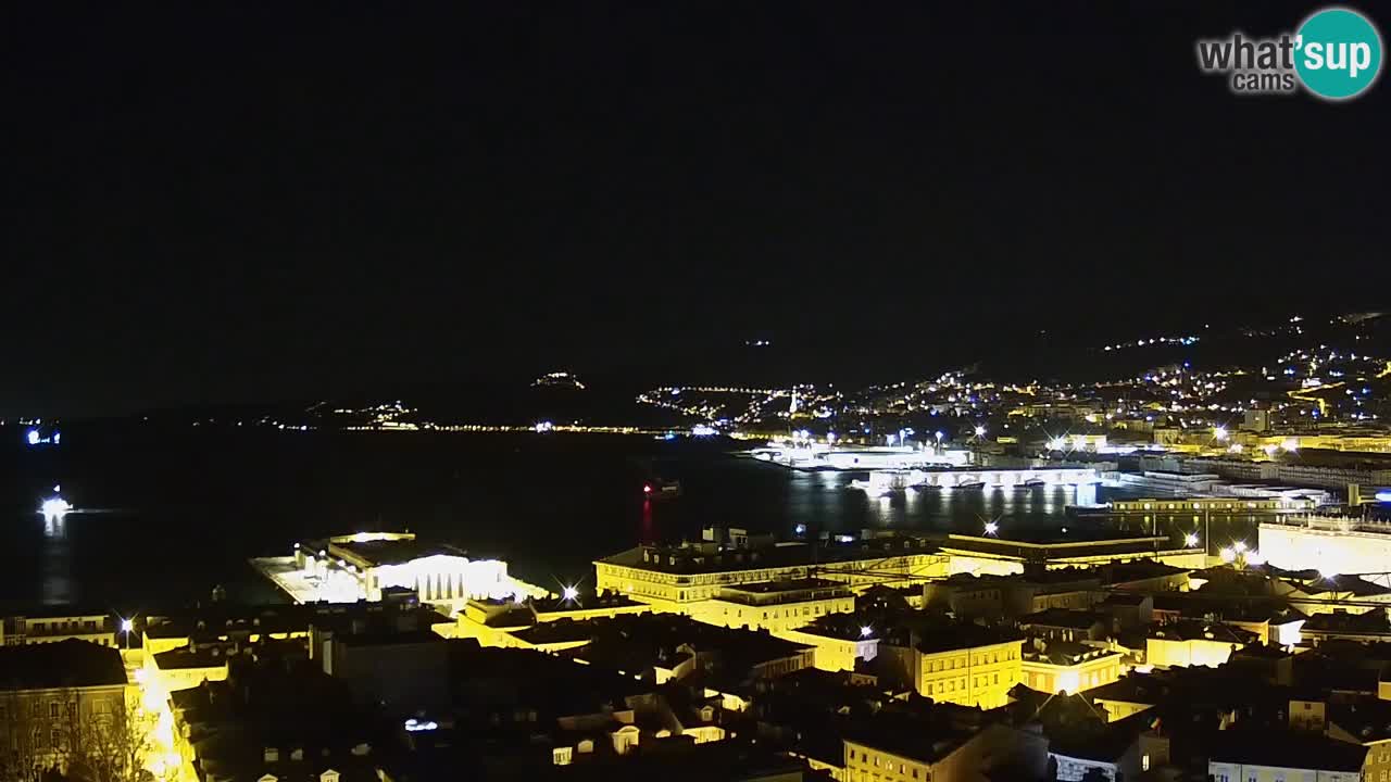 Live webcam Trieste – Panorama of the city, the Gulf, the maritime station and the Miramare castle