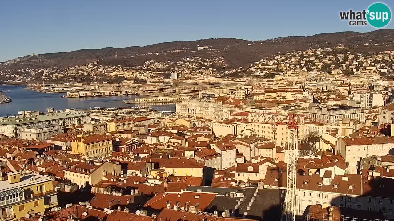 Webcam Trieste – View from sanctuary Monte Grisa