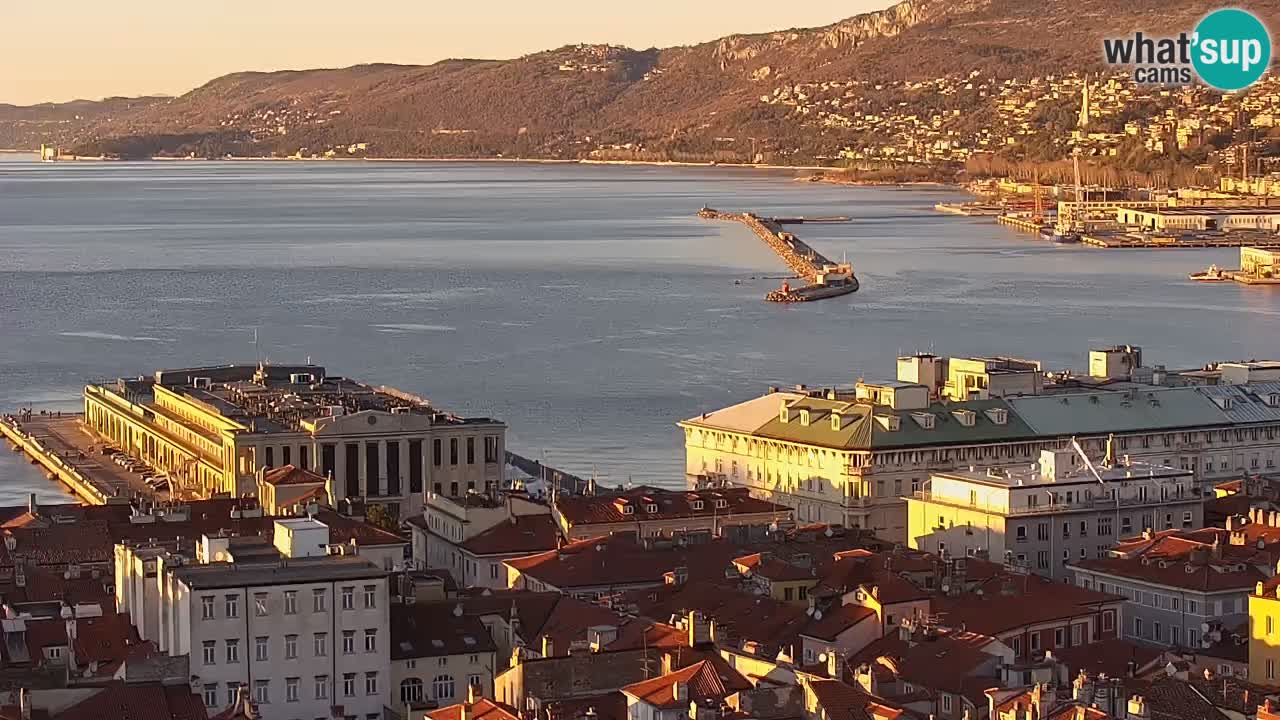 Webcam Trieste – View from sanctuary Monte Grisa