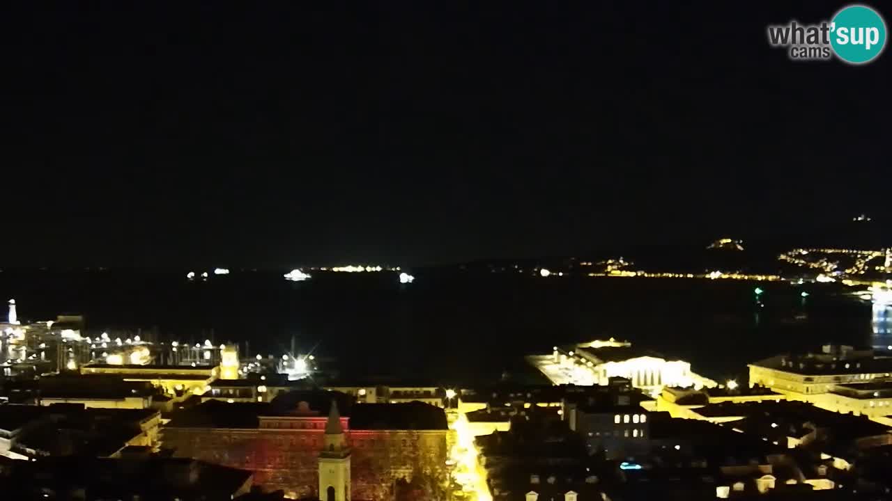 Live webcam Trieste – Panorama of the city, the Gulf, the maritime station and the Miramare castle