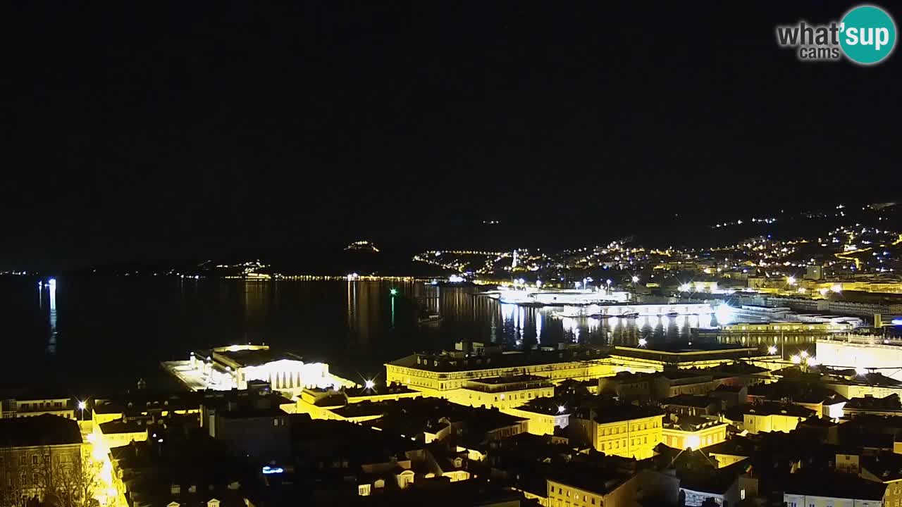 Live webcam Trieste – Panorama of the city, the Gulf, the maritime station and the Miramare castle