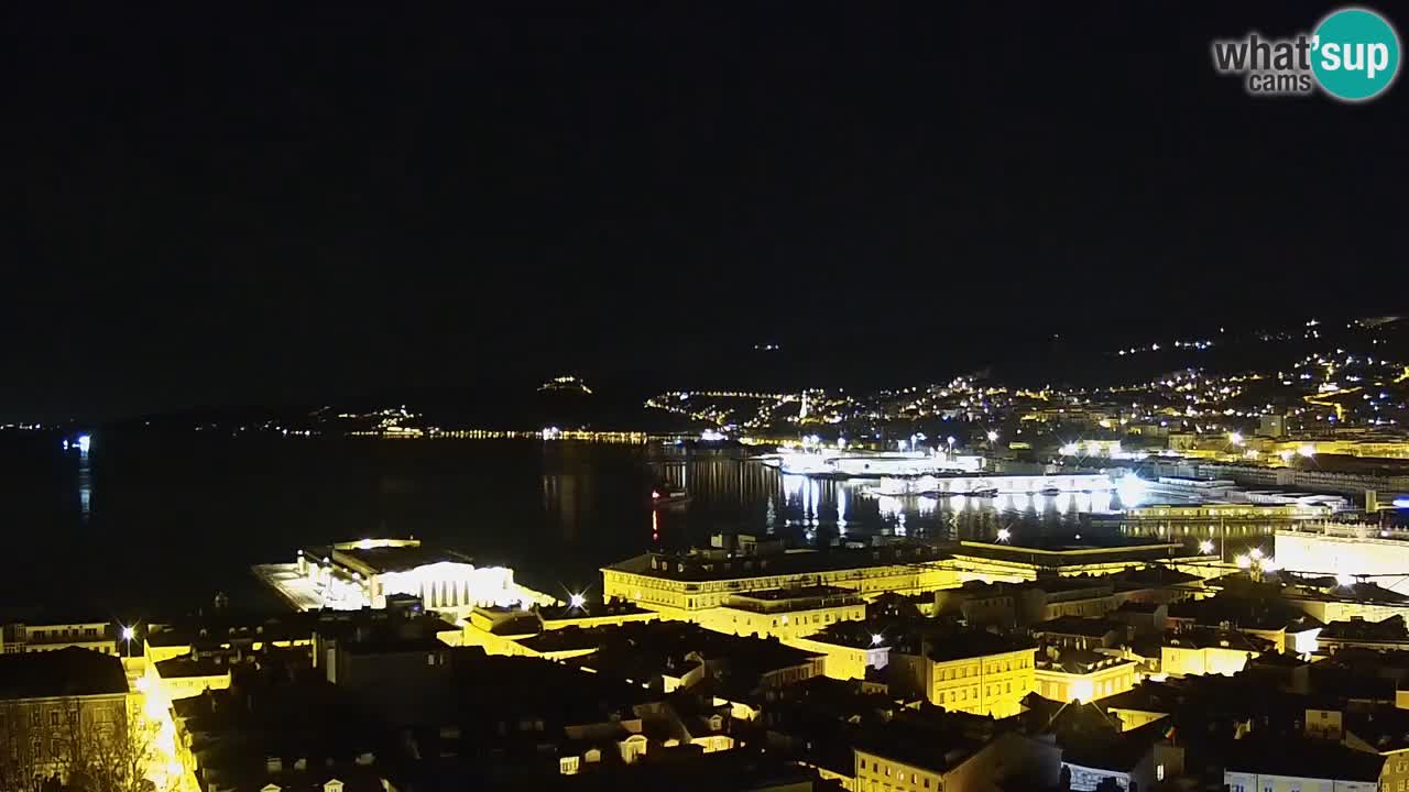 Live webcam Trieste – Panorama of the city, the Gulf, the maritime station and the Miramare castle