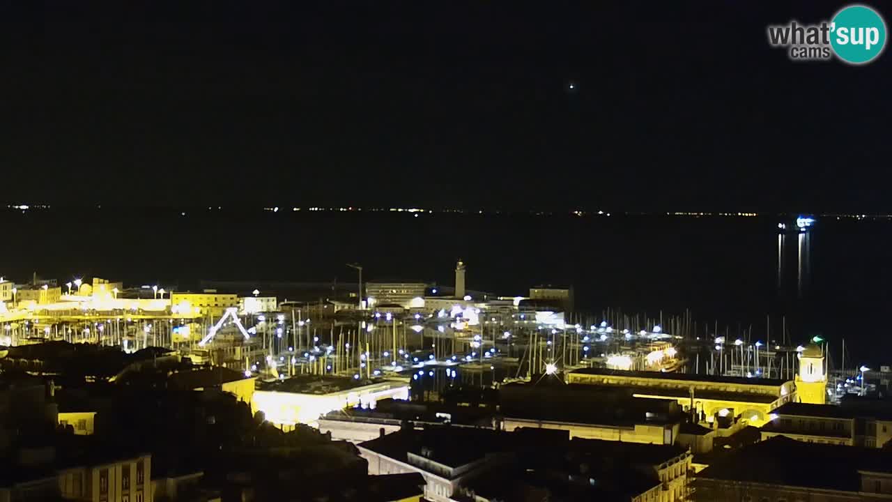 Live webcam Trieste – Panorama of the city, the Gulf, the maritime station and the Miramare castle