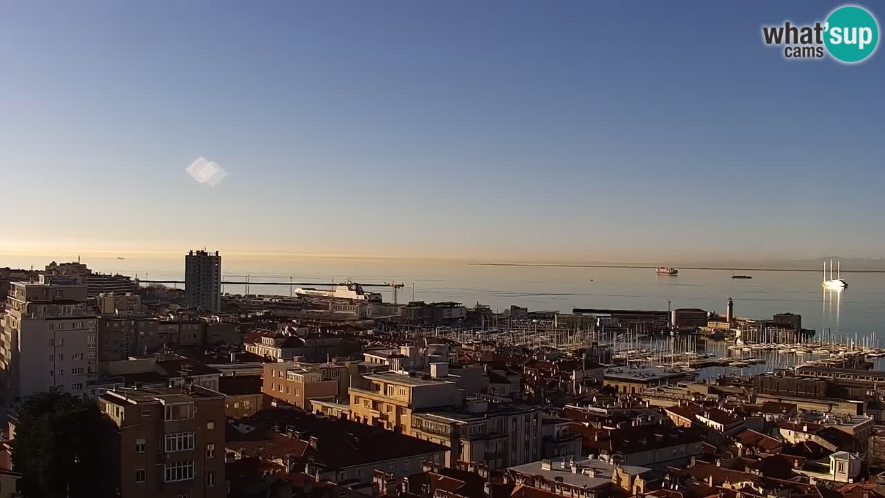 Webcam Trieste – View from sanctuary Monte Grisa