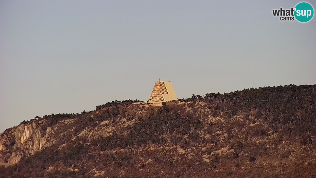 Webcam Trieste –  Vista desde el santuario Monte Grisa