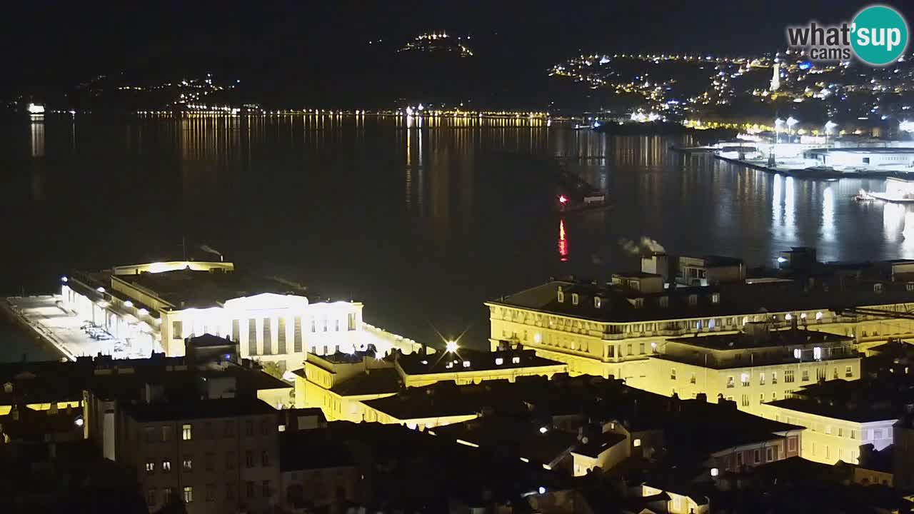 Live webcam Trieste – Panorama of the city, the Gulf, the maritime station and the Miramare castle