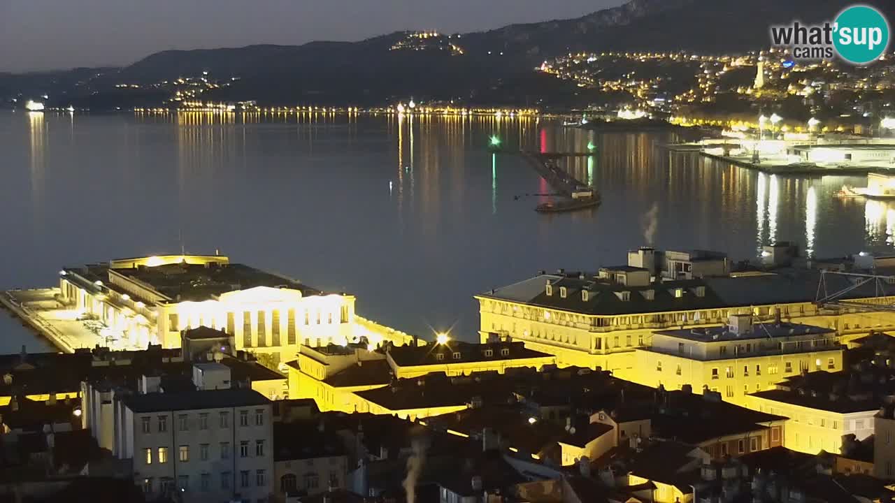 Webcam en vivo Trieste, ciudad, golfo, puerto y castillo de Miramare