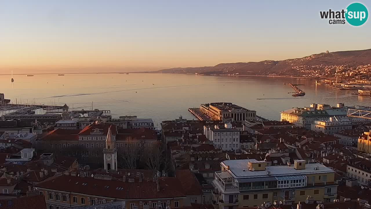 Live webcam Trieste – Panorama della città, del Golfo, stazione marittima e del castello di Miramare