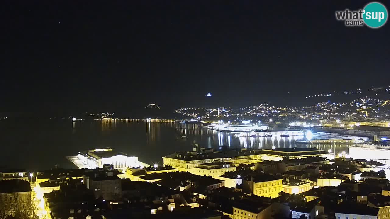 Webcam en vivo Trieste, ciudad, golfo, puerto y castillo de Miramare