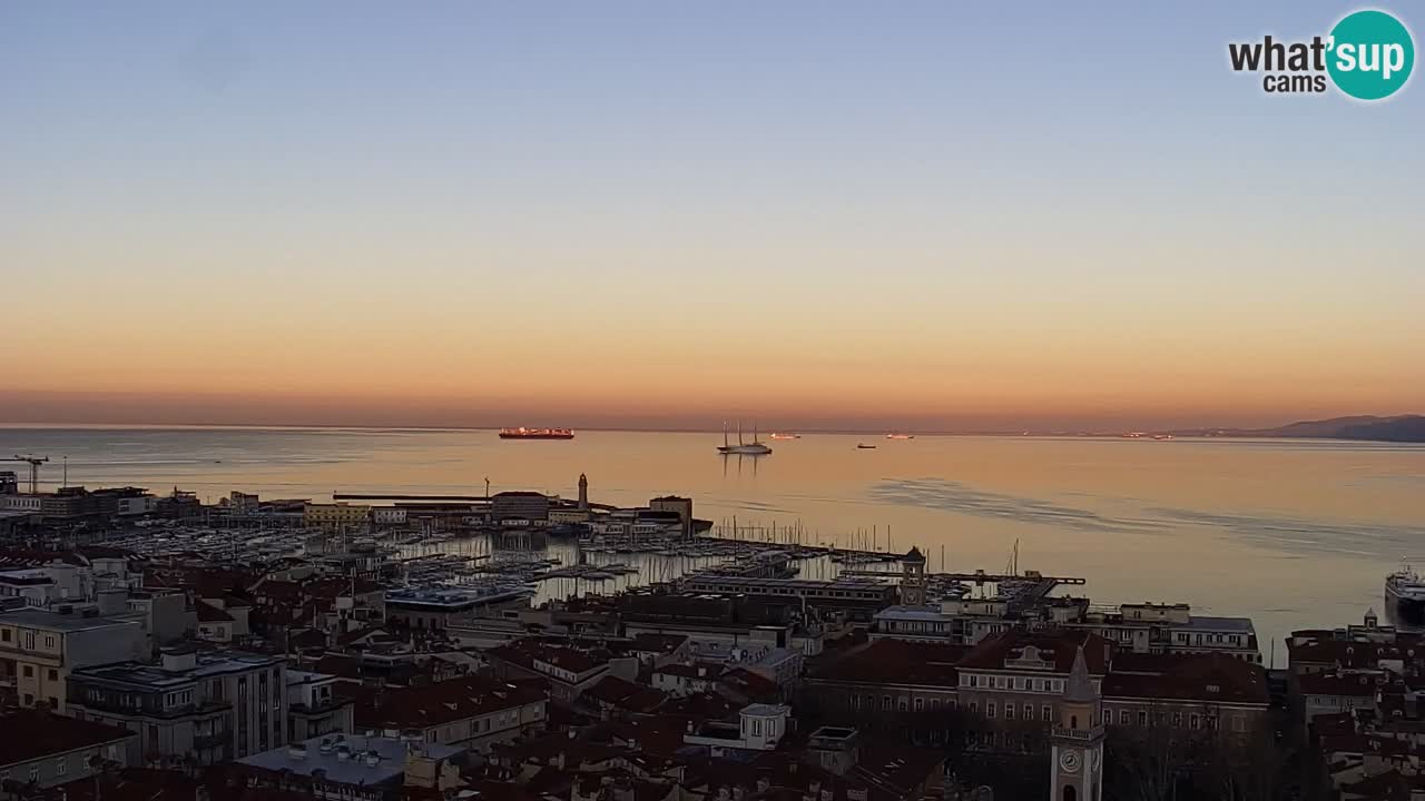 Live webcam Trieste – Panorama della città, del Golfo, stazione marittima e del castello di Miramare