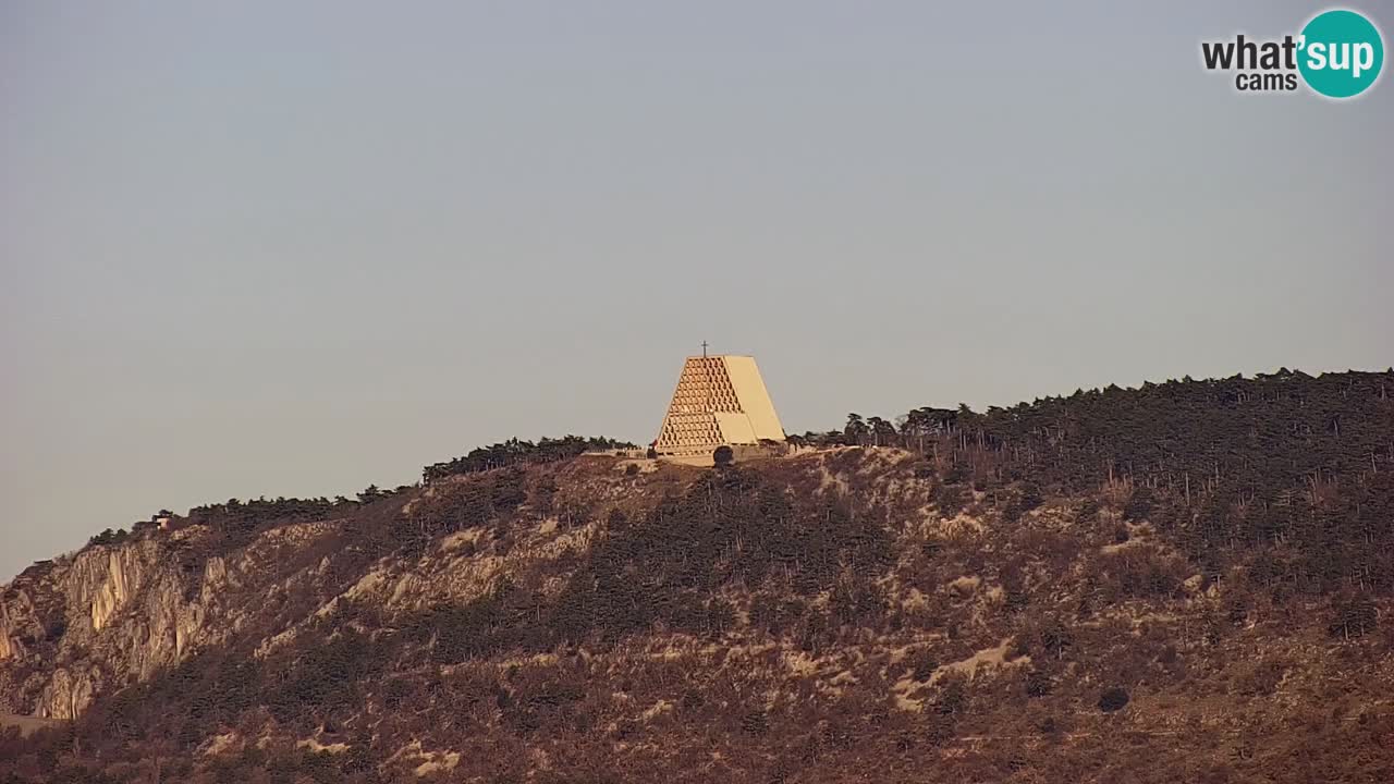 Webcam Trieste – View from sanctuary Monte Grisa