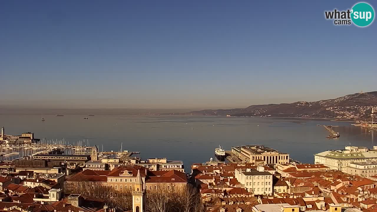 Live-Webcam Triest – Panorama der Stadt, des Golfs, der Seestation und des Schlosses Miramare