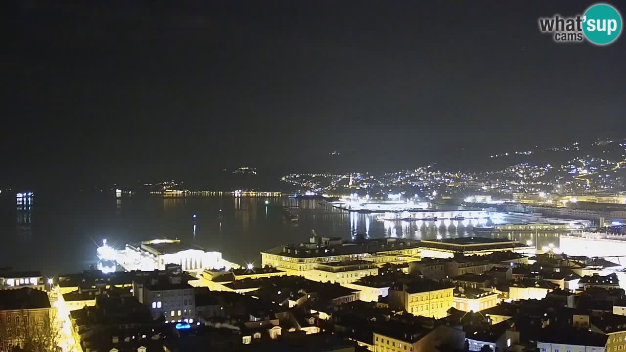 Live webcam Trieste – Panorama of the city, the Gulf, the maritime station and the Miramare castle