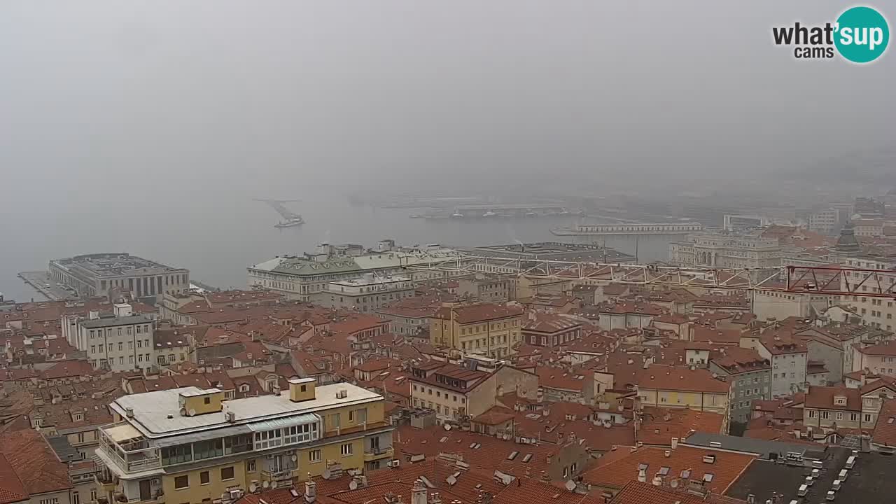 Webcam Trieste – View from sanctuary Monte Grisa