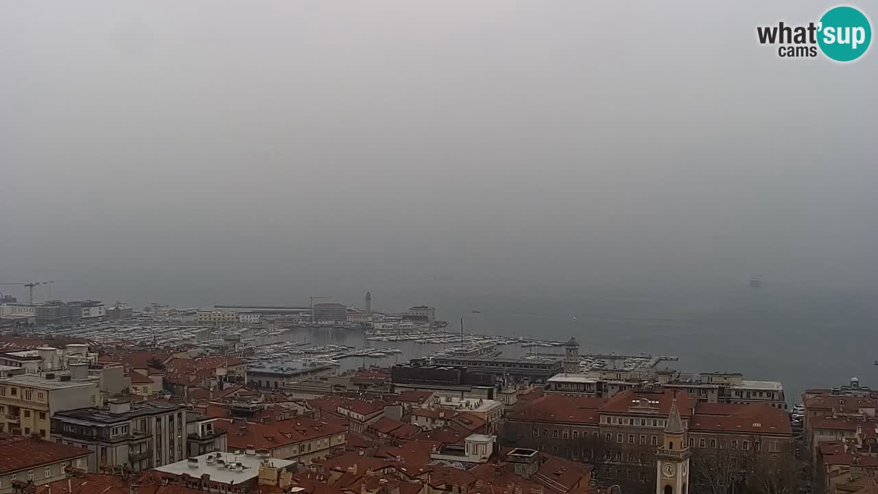 Live webcam Trieste – Panorama della città, del Golfo, stazione marittima e del castello di Miramare