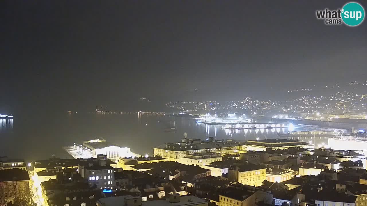 Live webcam Trieste – Panorama della città, del Golfo, stazione marittima e del castello di Miramare