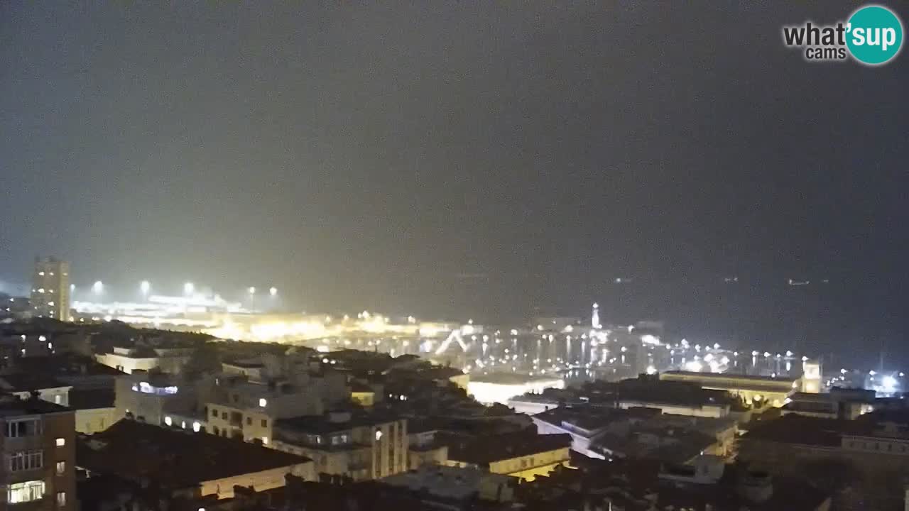 Live webcam Trieste – Panorama of the city, the Gulf, the maritime station and the Miramare castle