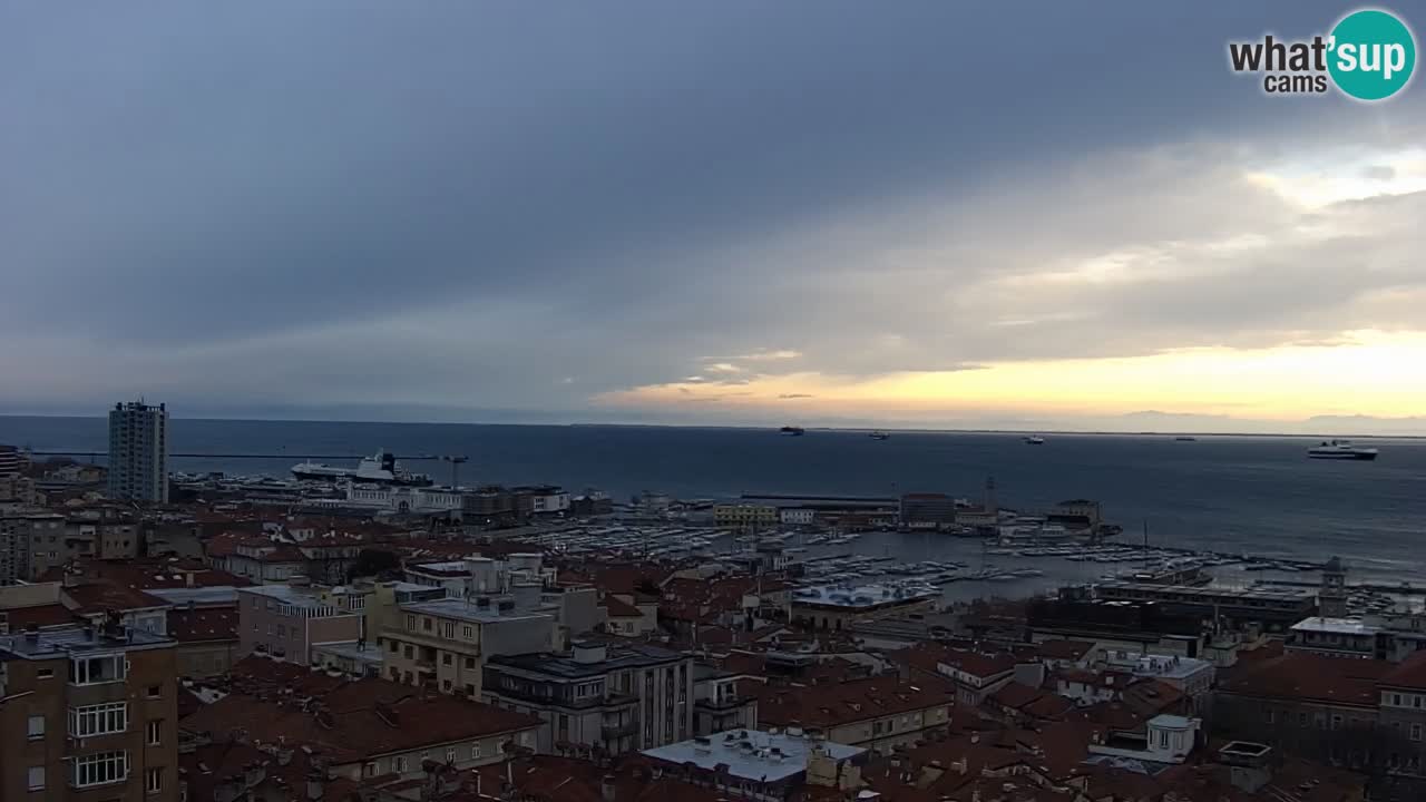 Webcam Trieste – View from sanctuary Monte Grisa