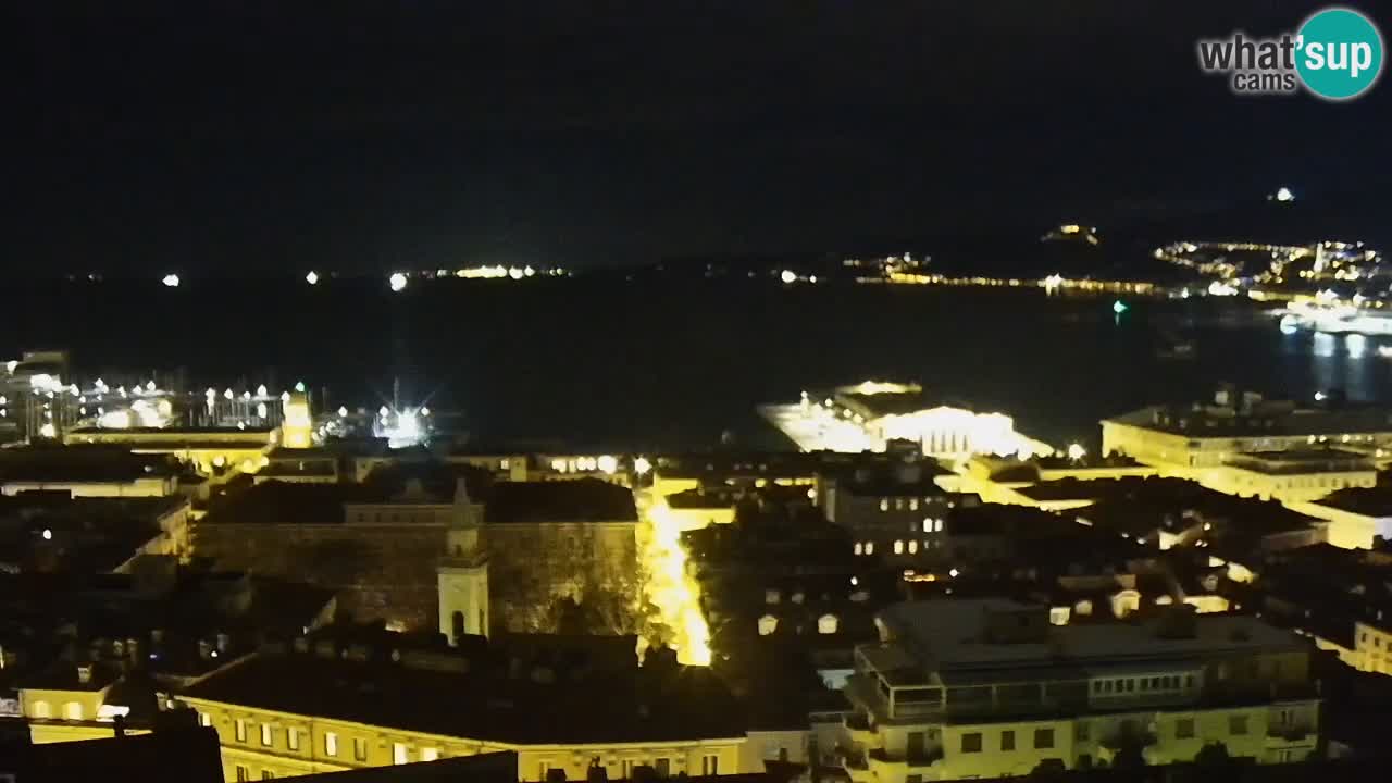 Live webcam Trieste – Panorama of the city, the Gulf, the maritime station and the Miramare castle